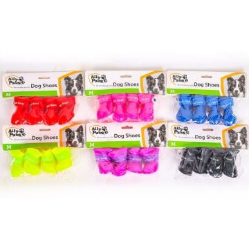 10806 Ally Paws Köpek Ayakkabısı Mix Color (M) 4'lü