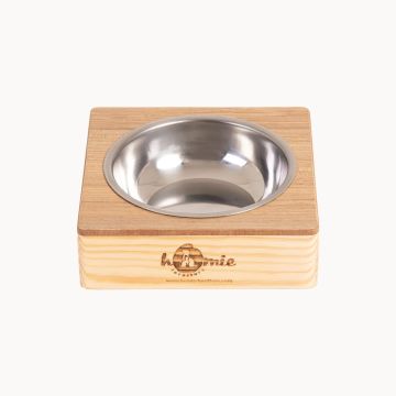 H004 - Homie Ahşap Tekli Mama Kabı
