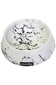 WHTBLCK16 - MARBLY WHİTE-BLACK 18X18X5CM MAMA KABI