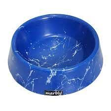 BLUWHT16 - MARBLY BLUE-WHİTE 18X18X5CM MAMA KABI