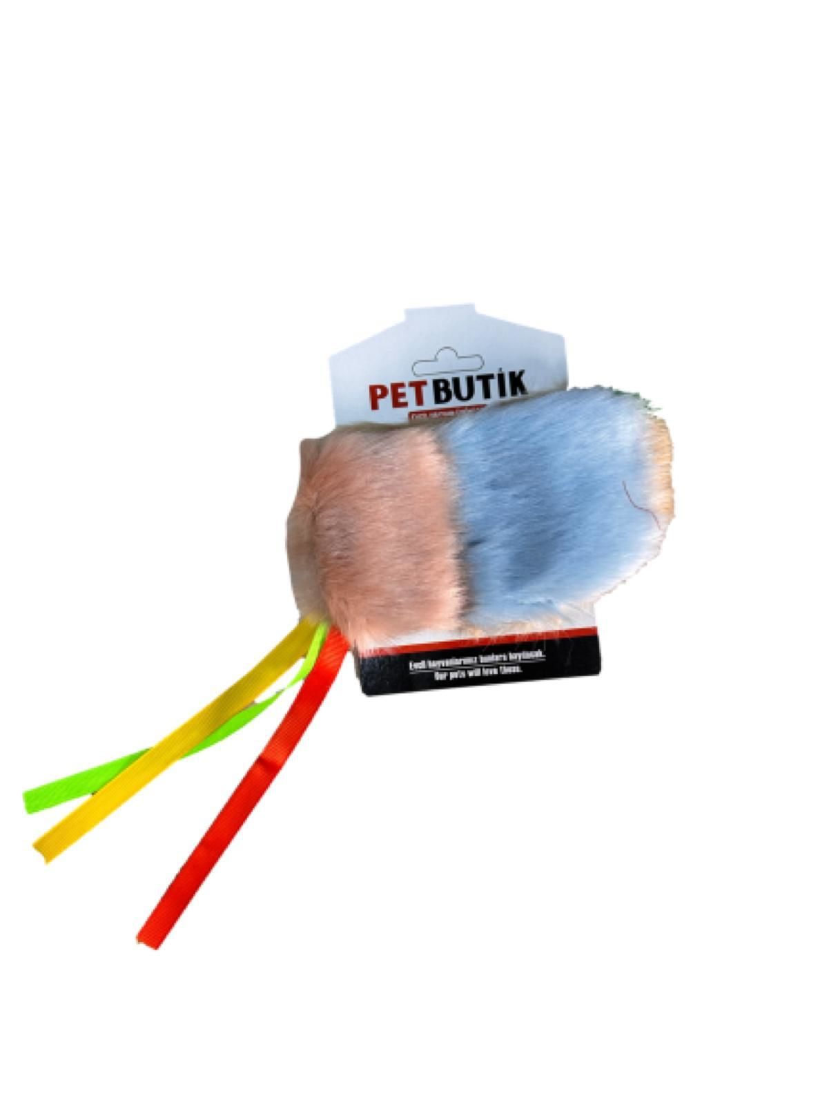 RD1045 - Pet Butik Peluş Kedi Hışırtı Oyuncak 4 Renk