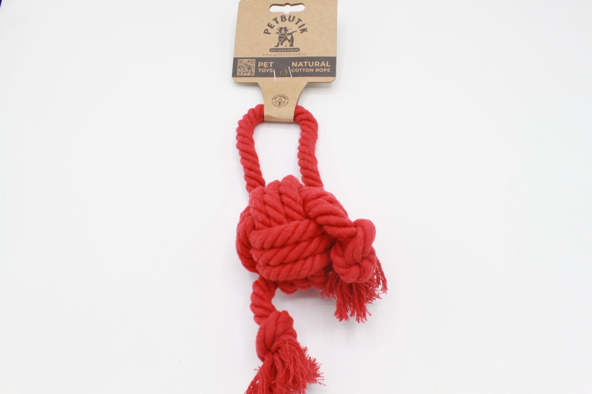 PB105 - Pet Butik Köpek Diş İpi Toplu Tutamaçlı Kısa Halatlı