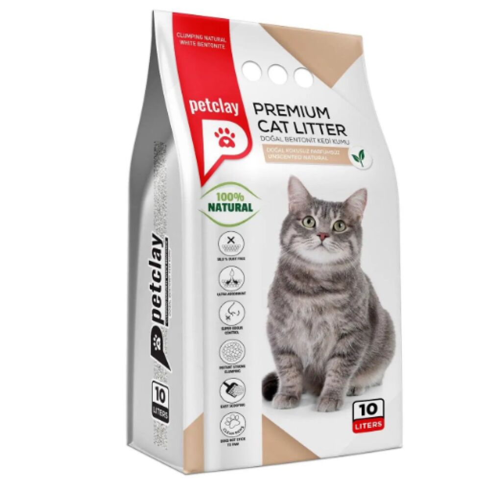 PET03 PETCLAY KOKUSUZ BENTONİT KEDİ KUMU 10 LT