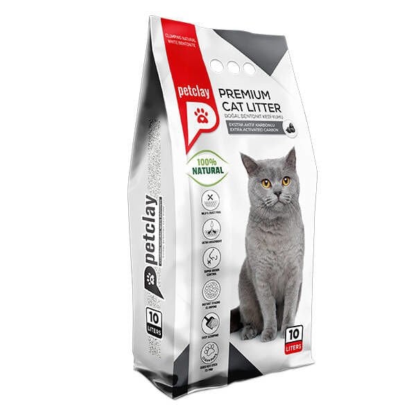 PET07 PETCLAY AKTİF KARBON BENTONİT KEDİ KUMU 10 LT