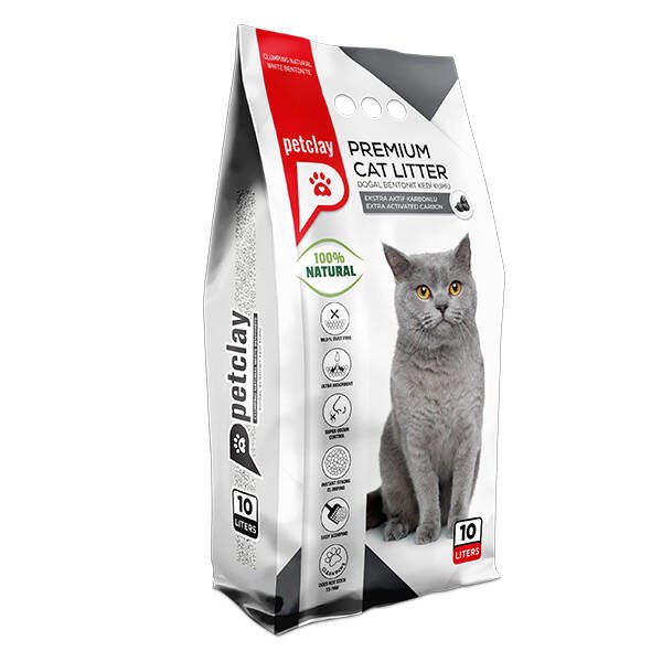 PET07 PETCLAY AKTİF KARBON BENTONİT KEDİ KUMU 10 LT