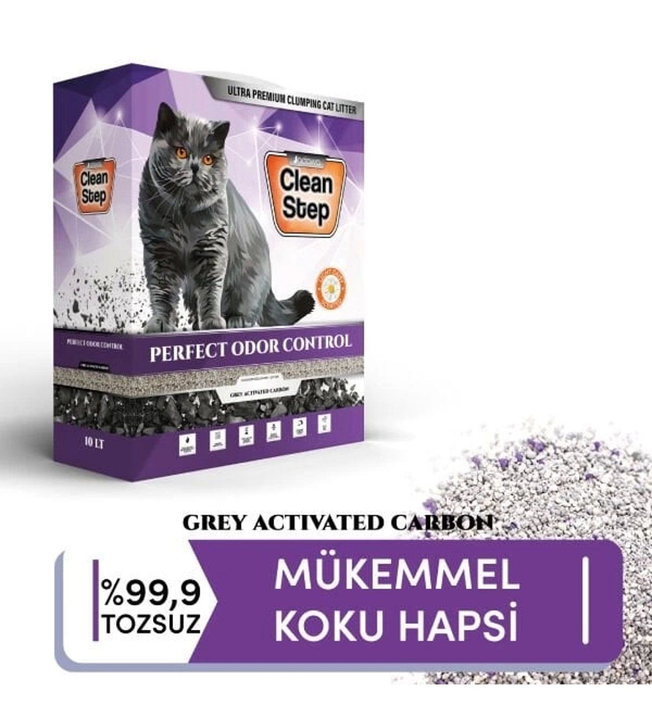 PERFECT ODOR CONTROL AKTİF KARBONLU PAPATYA KOKULU KEDİ KUMU 10 LT