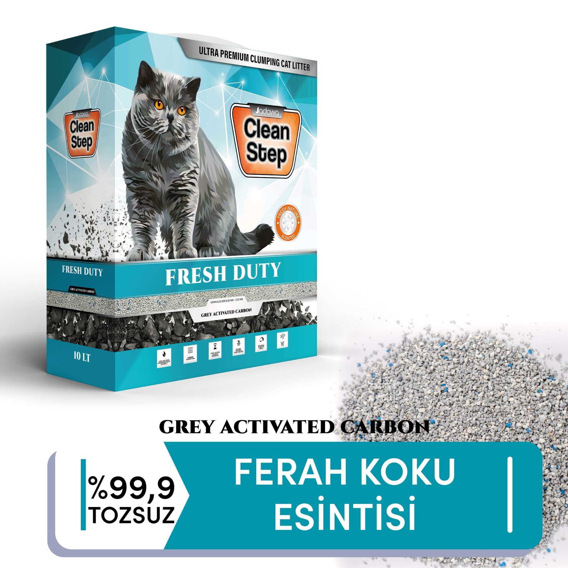 FRESH DUTY AKTİF KARBONLU BAHAR KOKULU KEDİ KUMU 10 LT