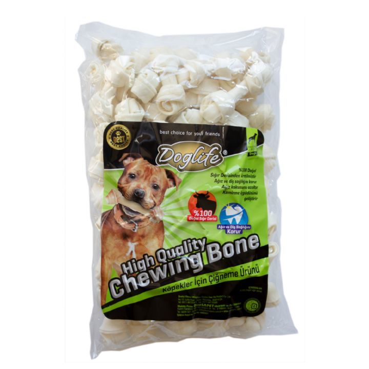 201179-Doglife Düğümlü Kemik White 18-20Gr/Ad. 50Li
