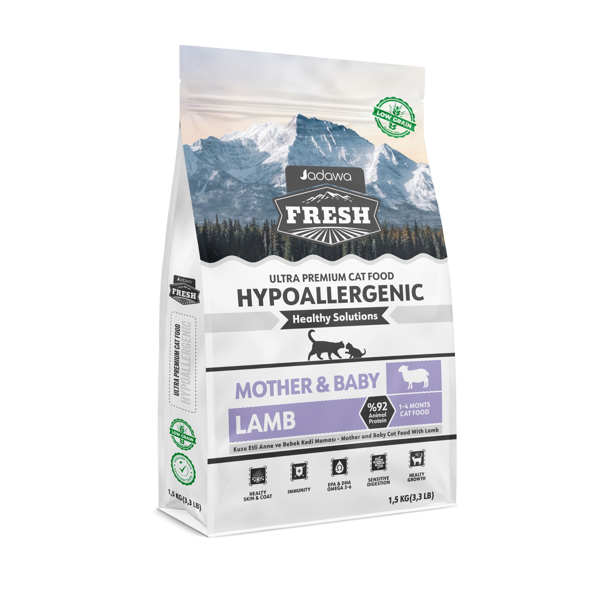 FRESH ANNE & YAVRU DESTEKLİ KEDİ MAMASI (1-4 AY) 1,5 KG