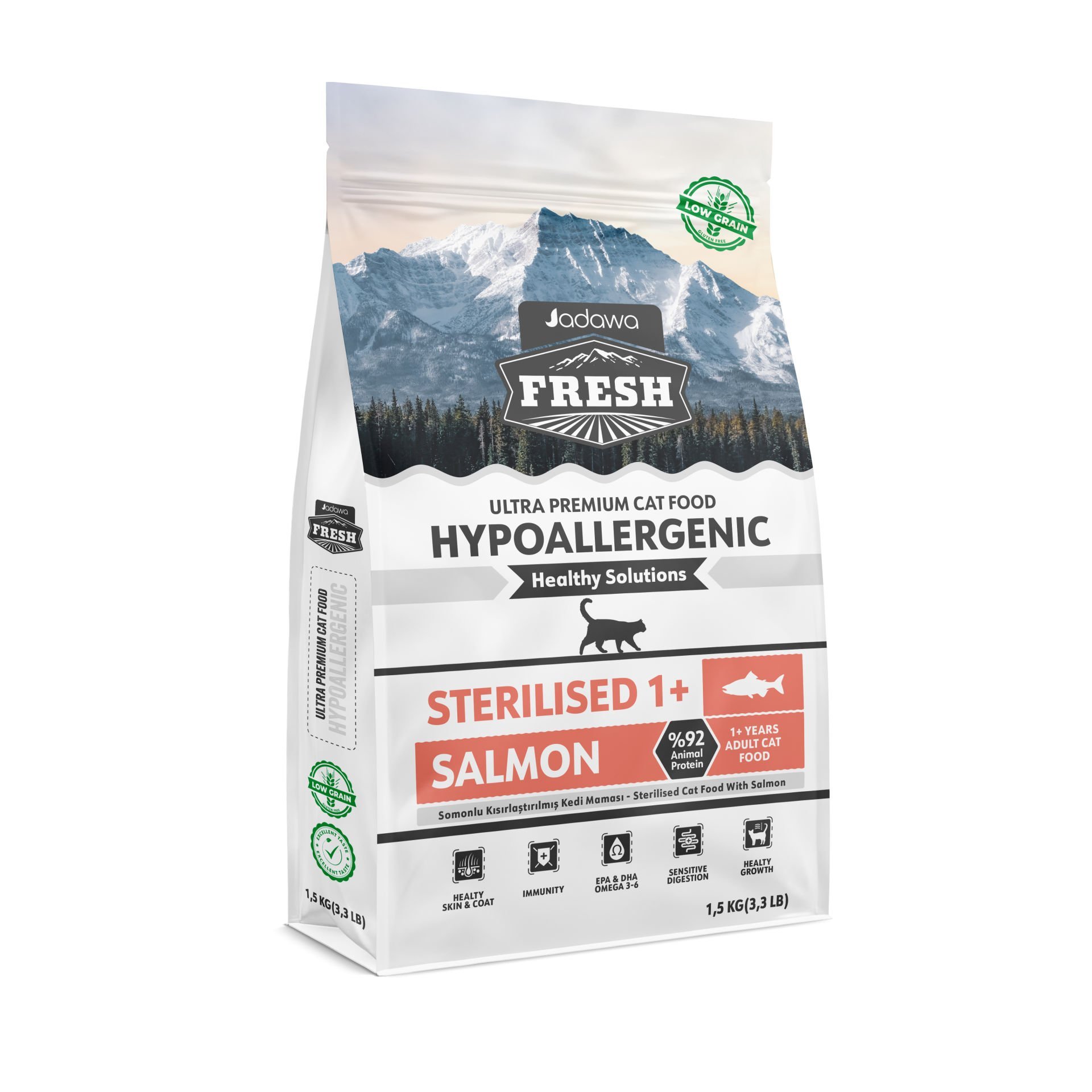 FRESH SOMONLU ETLİ KISIRLAŞTIRILMIŞ KEDİ MAMASI 1,5 KG
