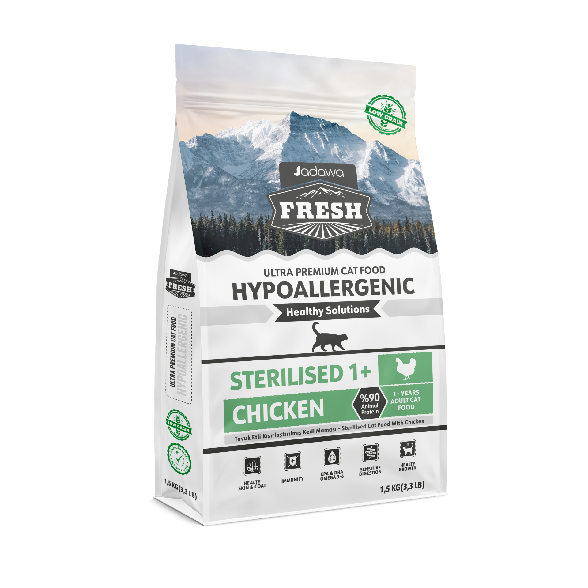 FRESH TAVUK ETLİ KISIRLAŞTIRILMIŞ KEDİ MAMASI 1,5 KG
