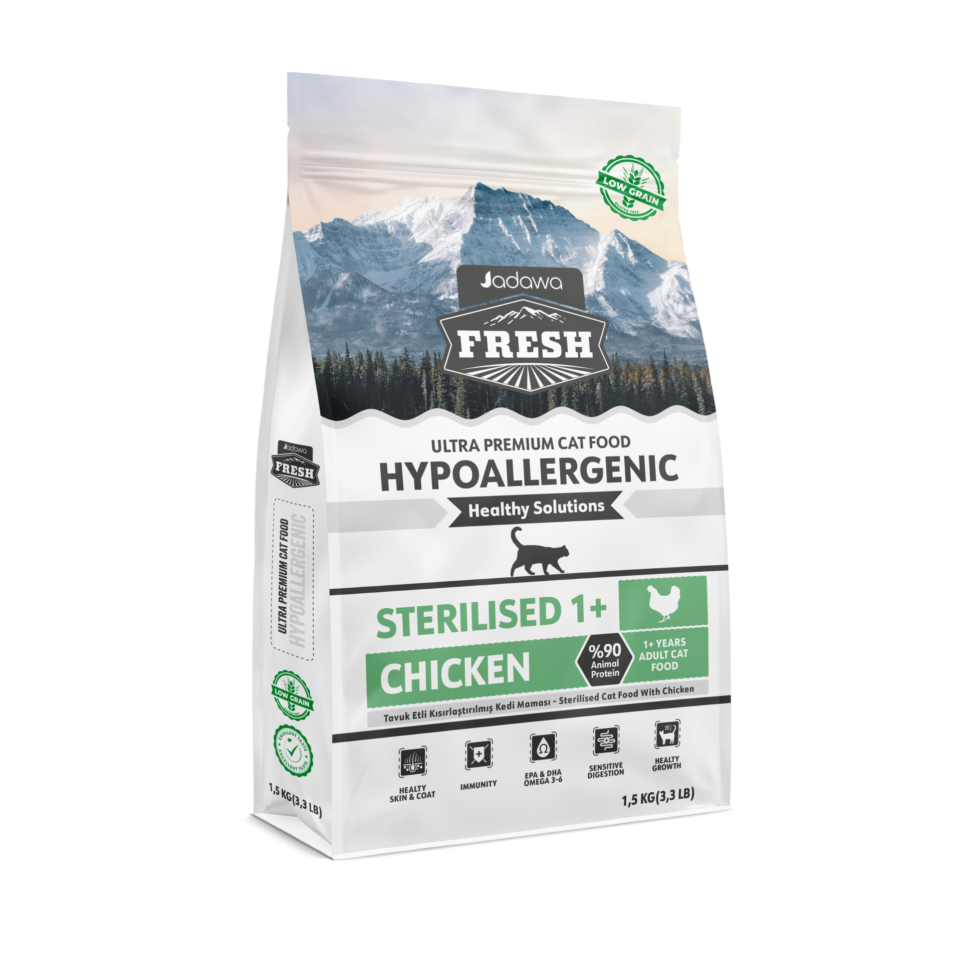 FRESH TAVUK ETLİ KISIRLAŞTIRILMIŞ KEDİ MAMASI 1,5 KG